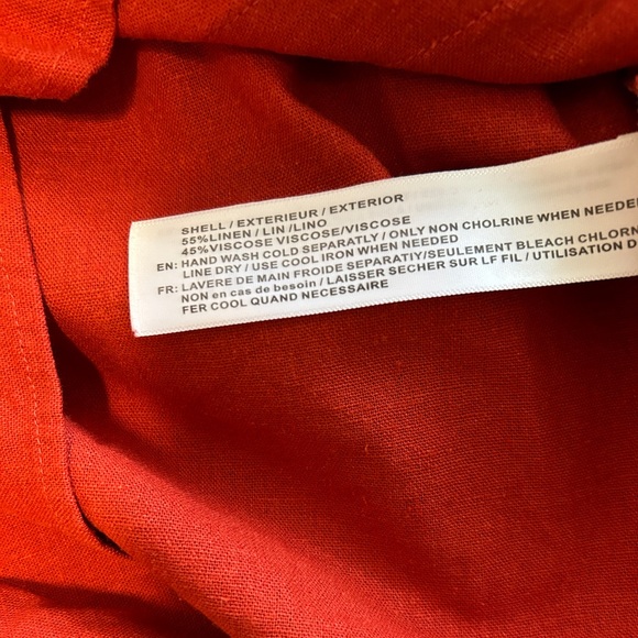 Red Linen Skirt Set: Wrap Skirt and Tank Top - Picture 5 of 5